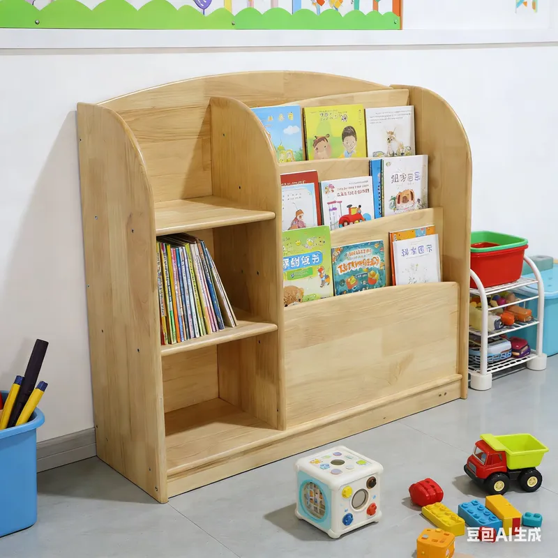 Baby Nursery Shelves - Детский шкаф для хранения из массива
