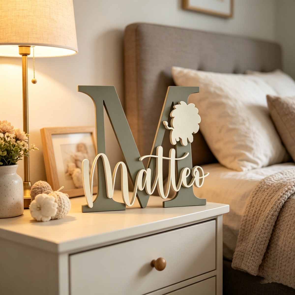 Baby Nursery Diy - Деревянная табличка с именем и инициалами