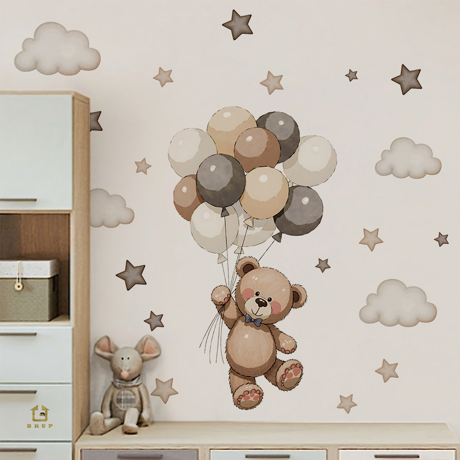 Baby Nursery Stickers - Очаровательные наклейки на стены с плюшевым