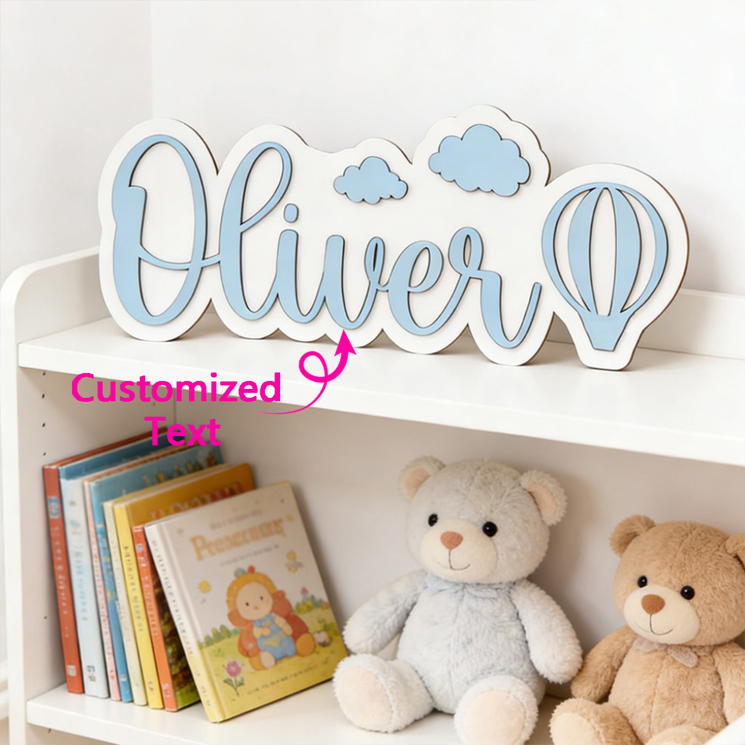 Baby Nursery Ornaments - Персонализированная табличка для комнаты с воздушным