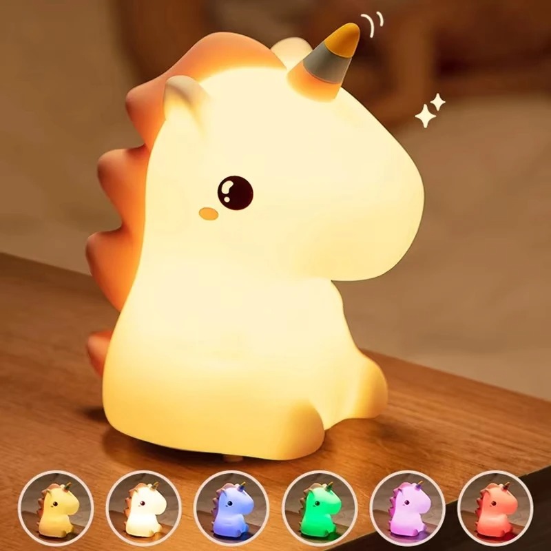 Baby Unicorn Nursery - Милый силиконовый USB LED ночник «Единорог»