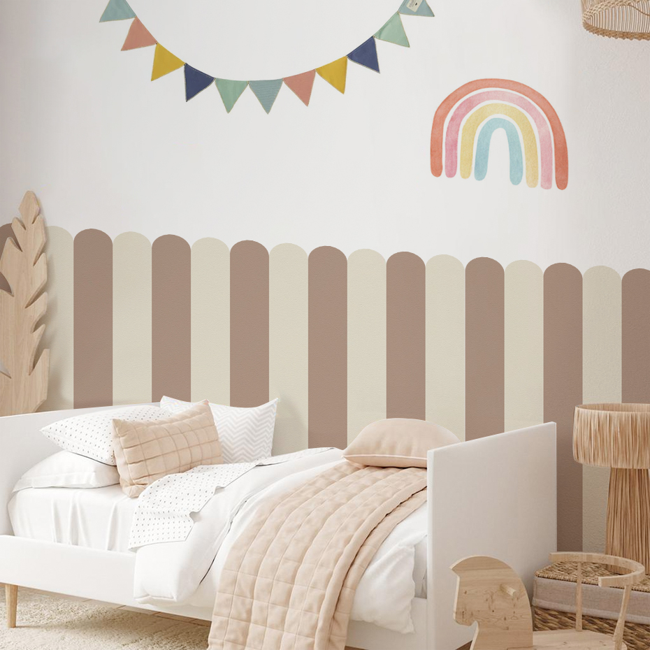 Baby Nursery Stickers - Многоцветные обои с дугой в вертикальную