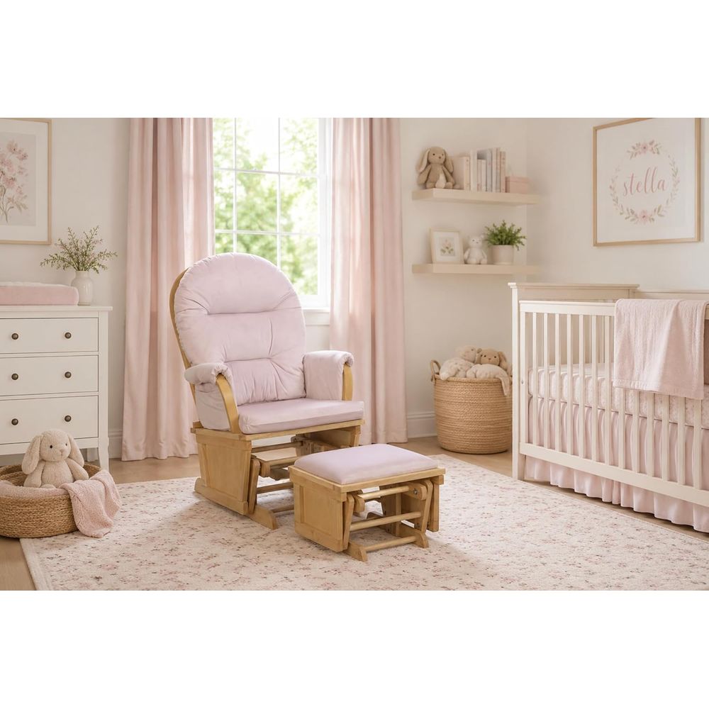 Baby Nursery Chair - Кресло-качалка Madison с оттоманкой, деревянное кресло-глайдер