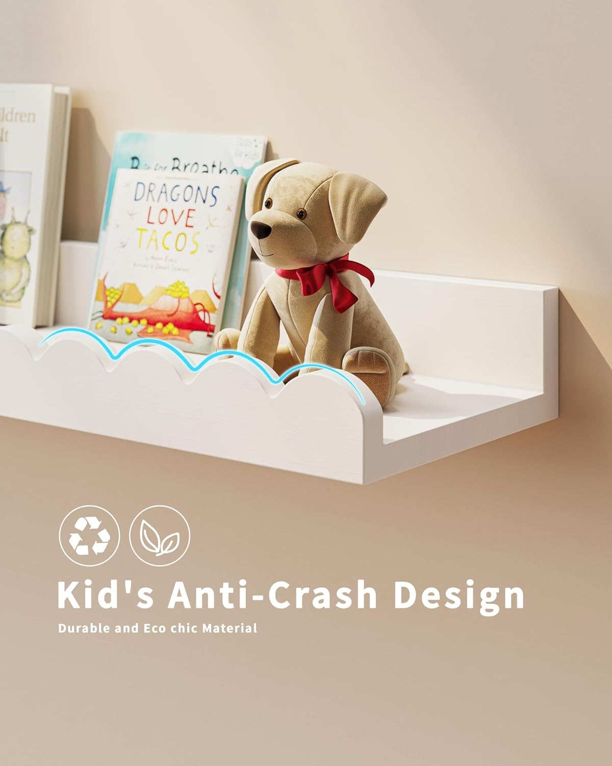 Набор из 4 белых плавающих кни – обзор и цена Baby Nursery Floating Shelves