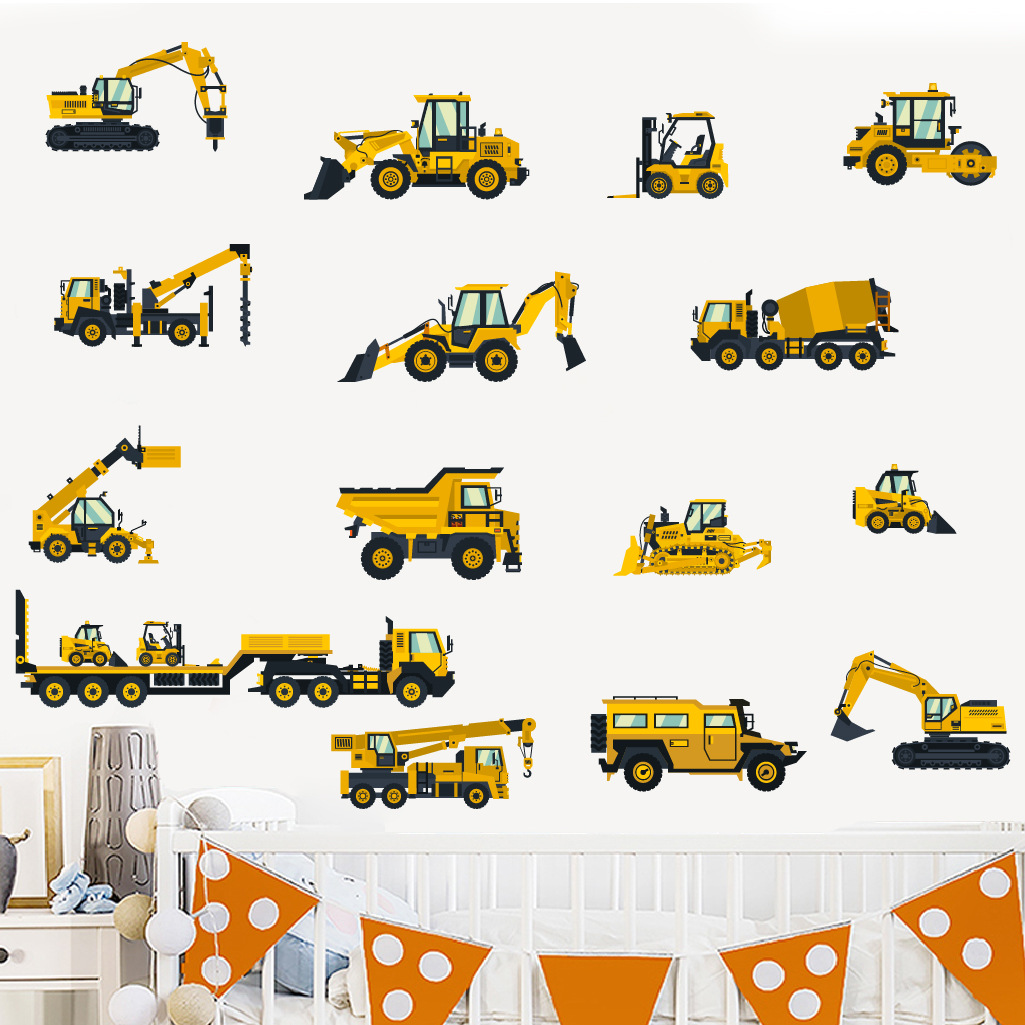 Мультяшный экскаватор, инженер – обзор и цена Baby Nursery Stickers