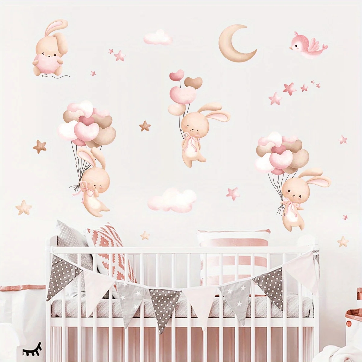 Милый кролик, воздушные шары,  – обзор и цена Baby Girl Nursery Quotes