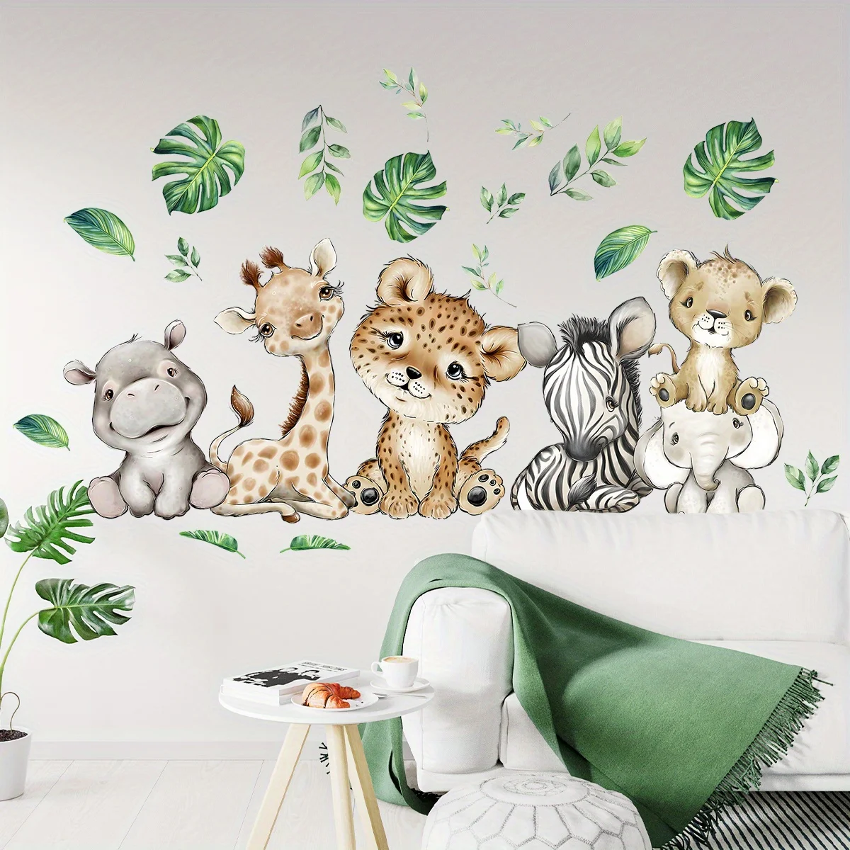 1 шт., милый бегемот, тигр, сл – обзор и цена Baby Nursery Stickers