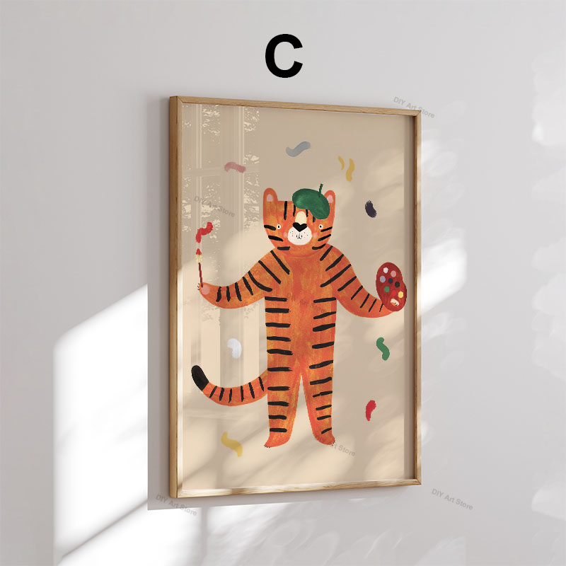 Забавные мультяшные животные:  – обзор и цена Baby Nursery Posters