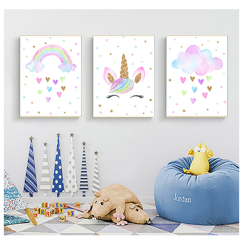 Радужный Единорог, настенные х – обзор и цена Baby Unicorn Nursery