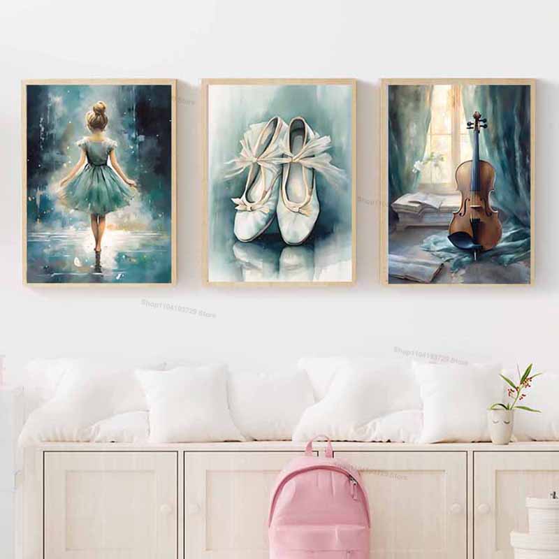 Акварельные картины с балерино – обзор и цена Baby Nursery Posters
