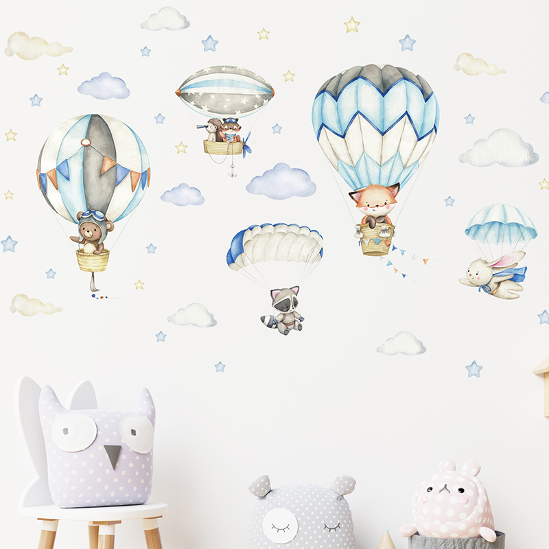 Мультяшные милые животные, воз – обзор и цена Baby Nursery Stickers