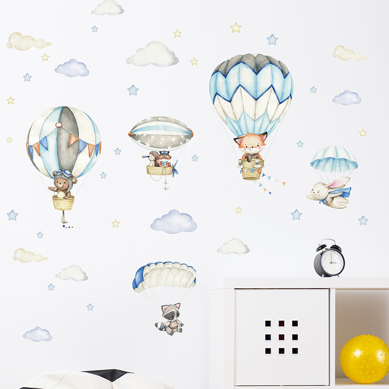 Мультяшные милые животные, воз – обзор и цена Baby Nursery Stickers
