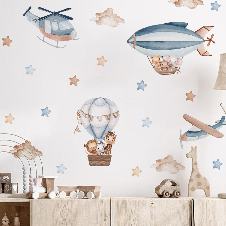 Акварельные животные, воздушны – обзор и цена Baby Nursery Stickers