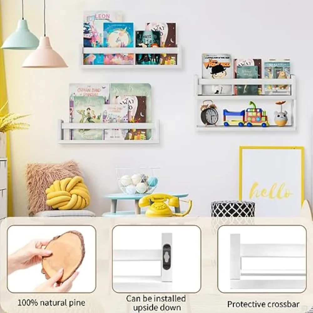Набор полков для детских книг  – обзор и цена Baby Nursery Floating Shelves