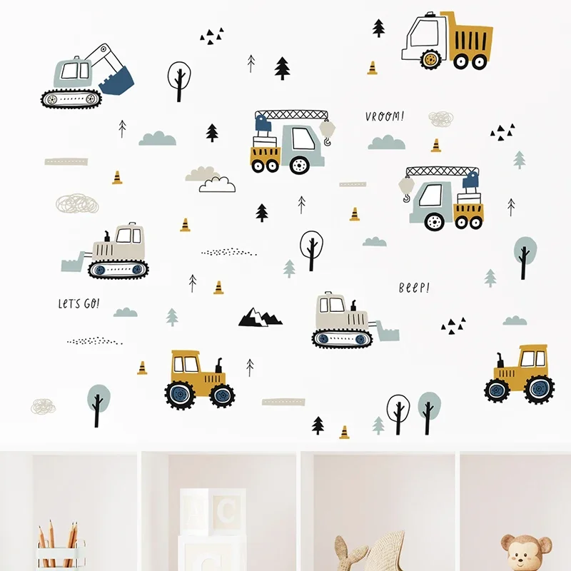 Ручной рисунок, милые автомоби – обзор и цена Baby Nursery Stickers