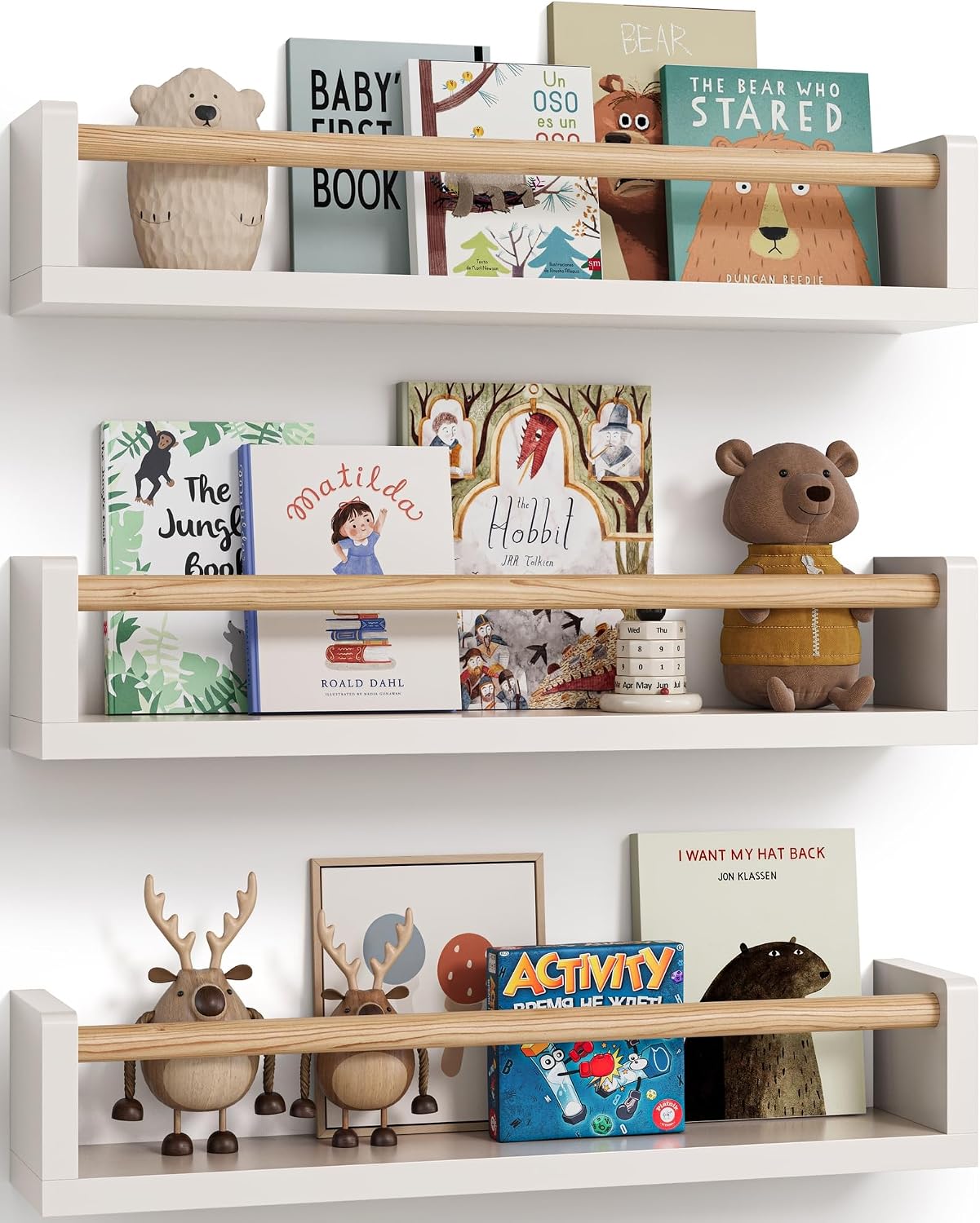 Набор из 3-х плавающих книжных – обзор и цена Baby Nursery Shelves