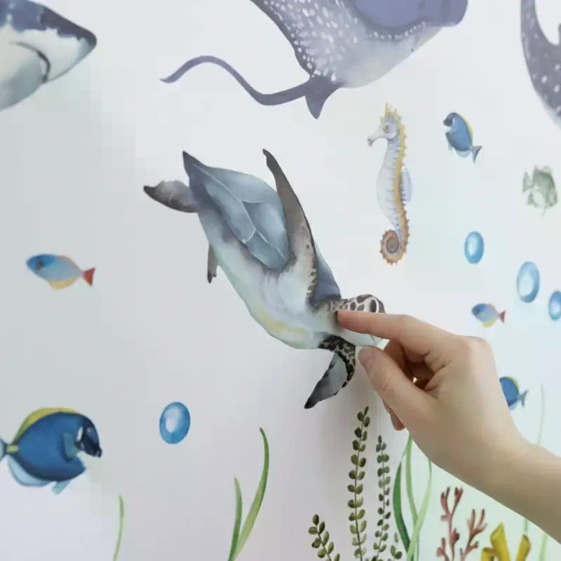 Наклейки на стену «Морская жиз – обзор и цена Baby Nursery Stickers