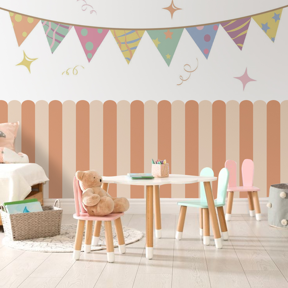 Многоцветные обои с дугой в ве – обзор и цена Baby Nursery Stickers