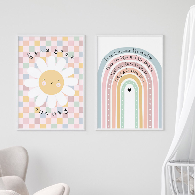 Солнце Цветок Радуга Облако Се – обзор и цена Baby Nursery Posters