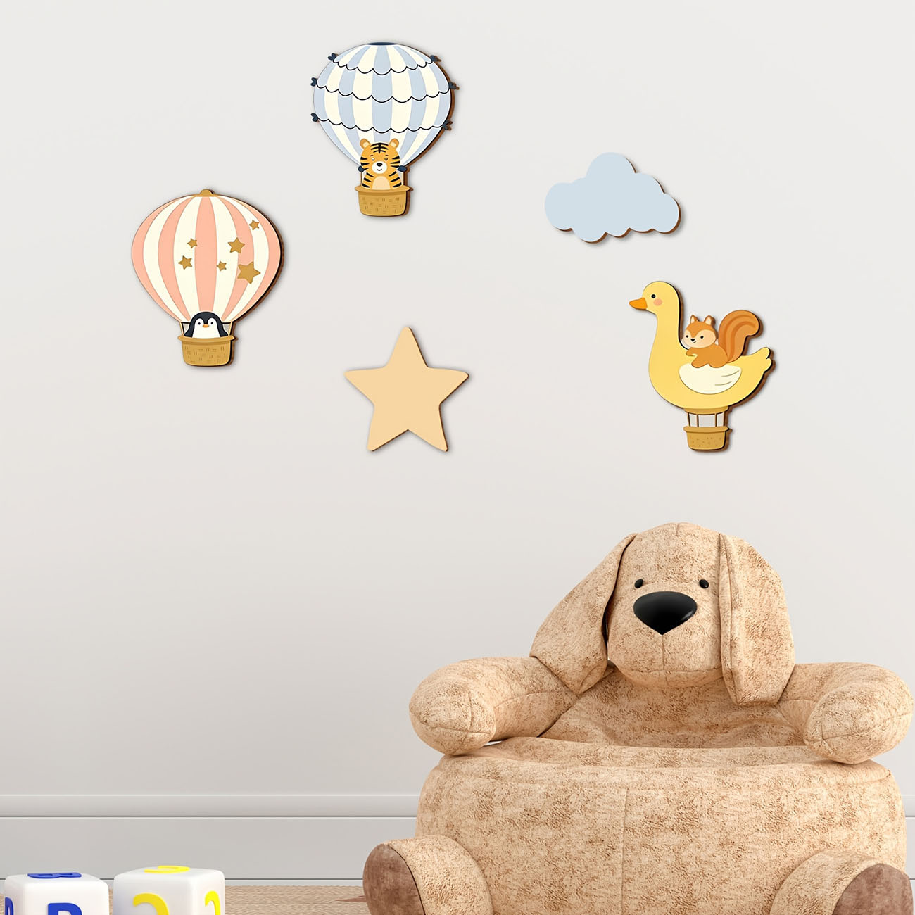 Набор из 5 деревянных наклеек  – обзор и цена Baby Nursery Stickers